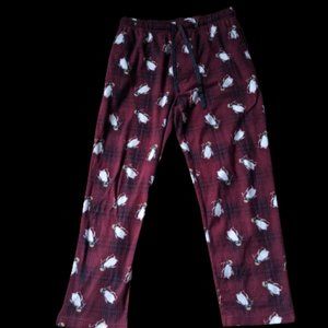 Stafford Red Flannel Penguin Pajama Pants